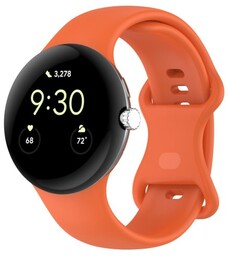 Bizon Silikonowy pasek Strap Watch Silicone do Google Pixel Watch 3 (45mm), pomarańczowy