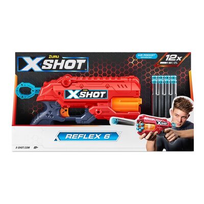 Zuru, X-Shot, wyrzutnia Excel Reflex 6 + 12 strzałek