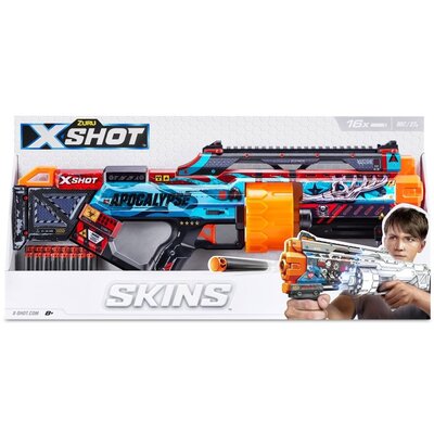 ZURU, X-Shot, wyrzutnia Skins Last Stand + 16 strzałek
