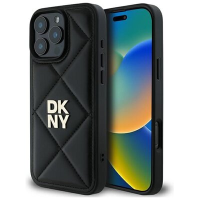Etui DKNY Quilted Stack Logo do Apple iPhone 16 Pro Max Czarny | Bezpłatny transport