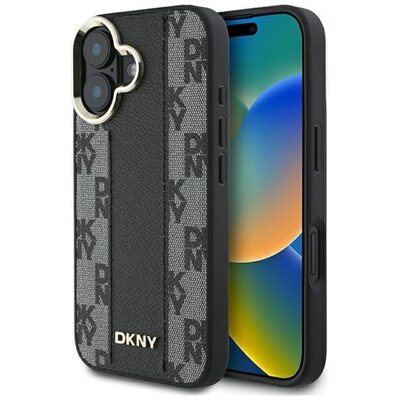 Etui DKNY Checkered Pattern Magsafe do Apple iPhone 16 Plus Czarny | Bezpłatny transport