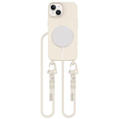 Etui TECH-PROTECT MagNecklace MagSafe do Apple iPhone 15 Kremowy