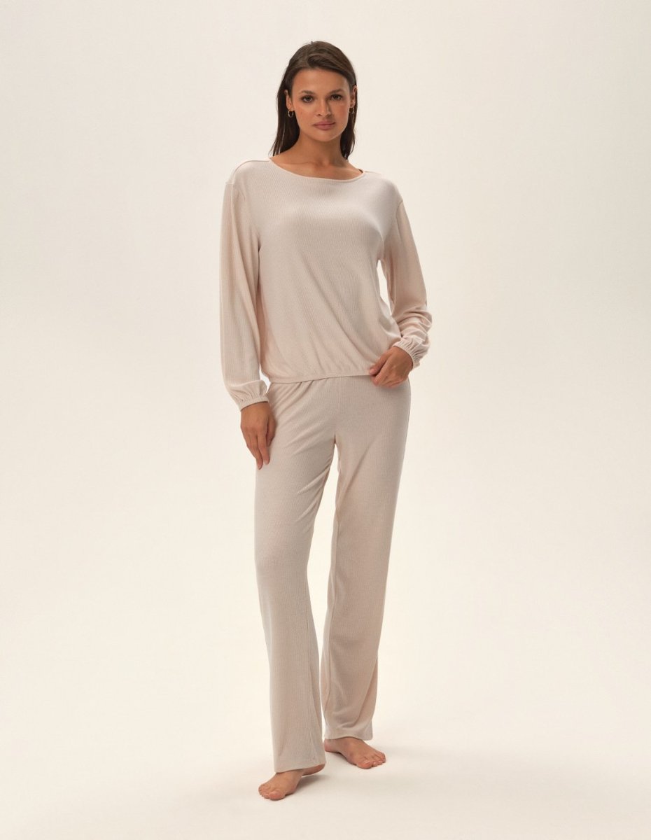 Komplet damski Janna - piaskowy L