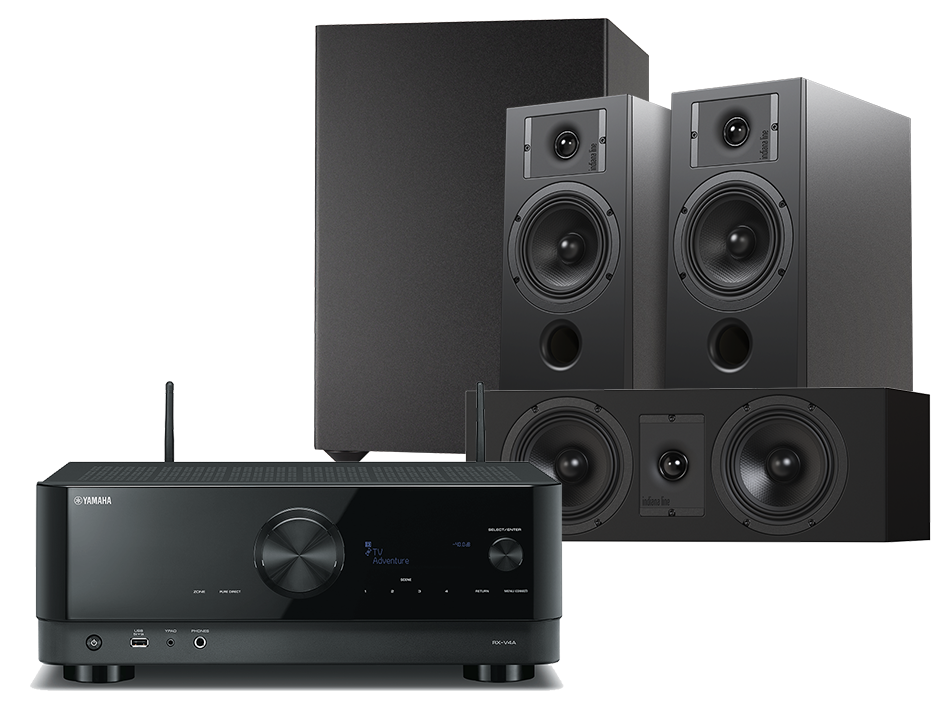 Yamaha RXV4A (czarny) +Diva 3 (czarny) + Diva 7 (czarny) + BASSO 880 (czarny)