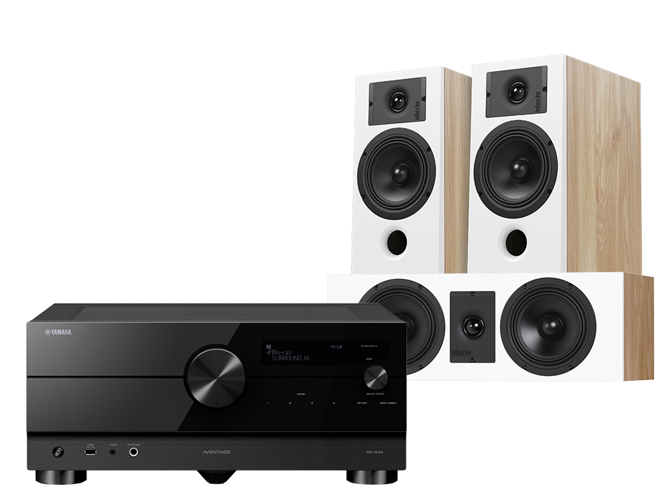 Yamaha RX-A2A (czarny) + Diva 3 (dąb) + Diva 7 (dąb)