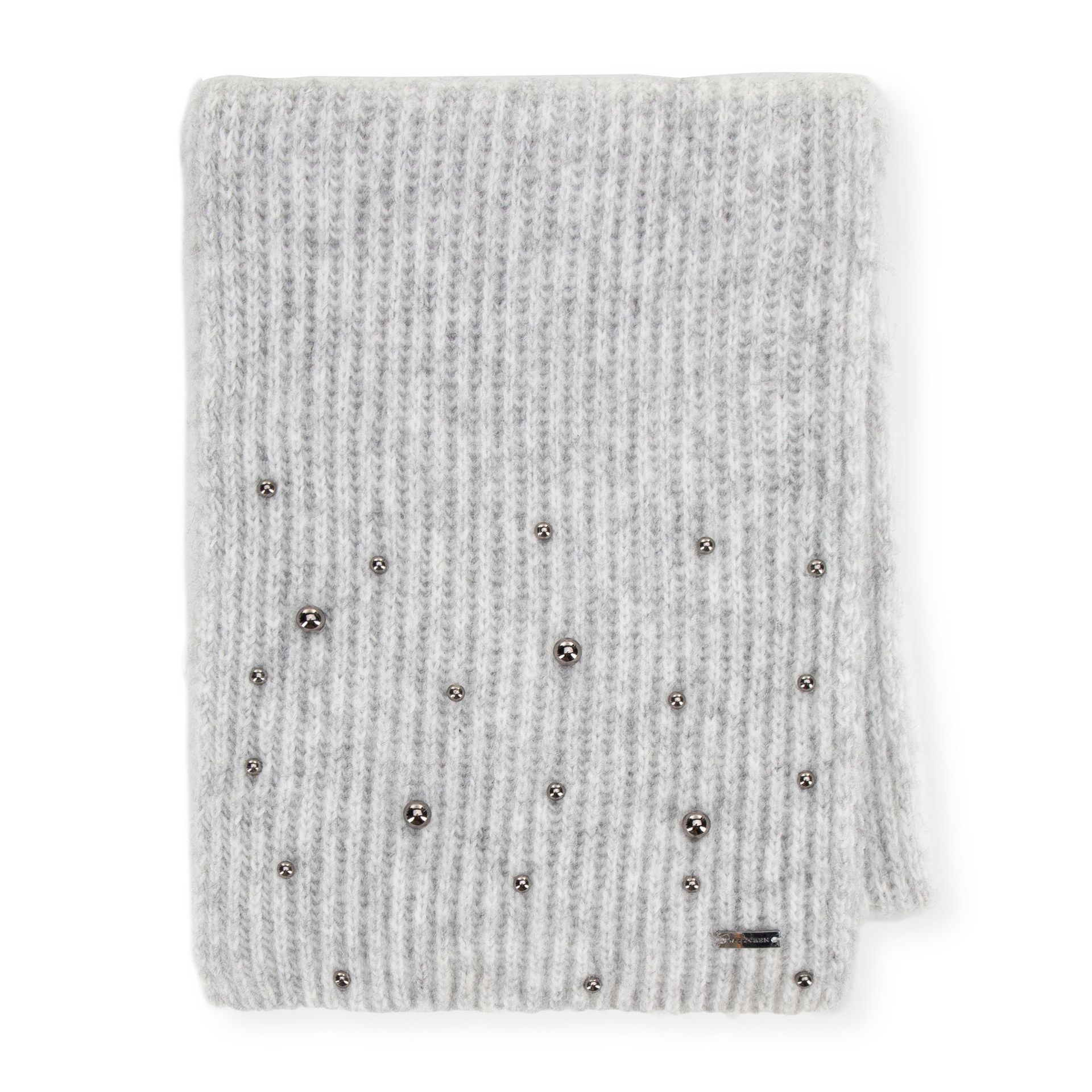 Damski szalik z ozdobnymi akcentami szary