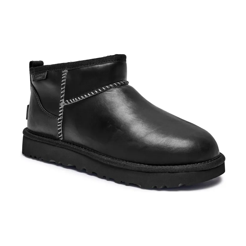 UGG Skórzane śniegowce Classic Ultra Mini | z dodatkiem wełny