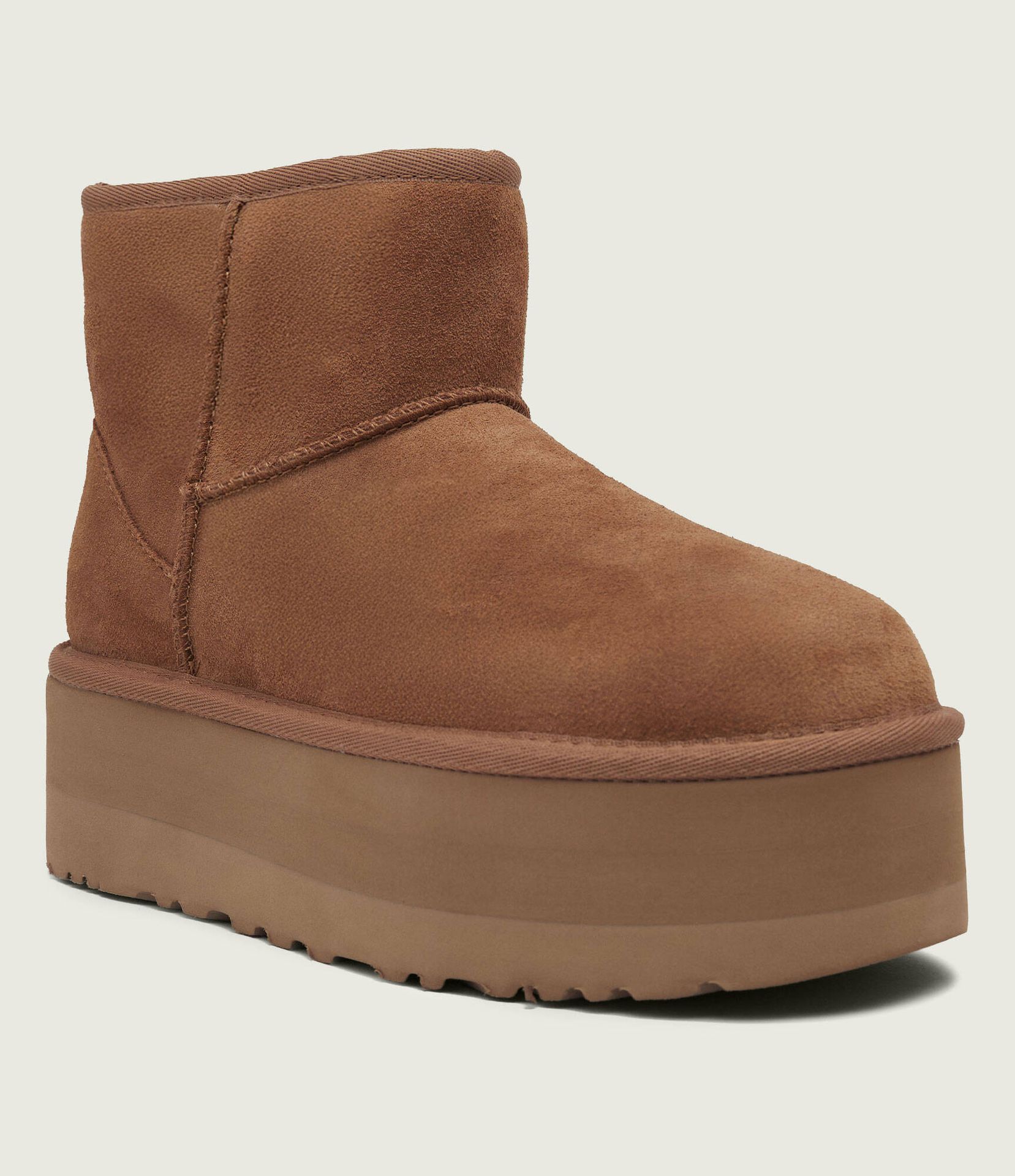 UGG Śniegowce Classic Mini Platform wełna zamsz
