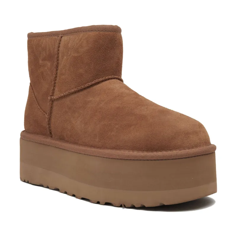 UGG Skórzane śniegowce Classic Mini Platform | z dodatkiem wełny