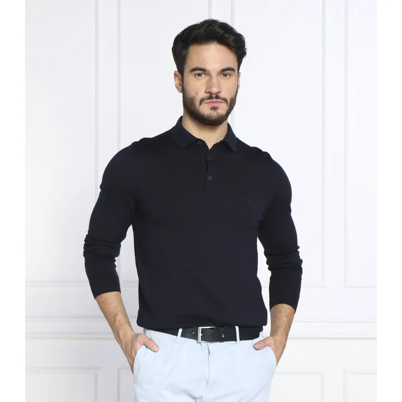 BOSS BLACK Wełniane polo | Regular Fit