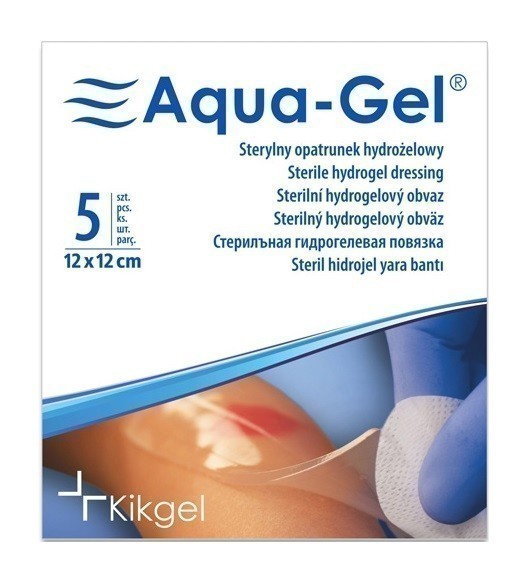 Kikgel Aqua-Gel Opatrunek hydrożelowy 12 x 12 cm 1 sztuka 9028500