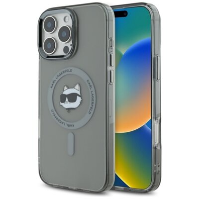 Etui KARL LAGERFELD IML Metal Choupette Head MagSafe do Apple iPhone 16 Pro Max Czarny | Bezpłatny transport