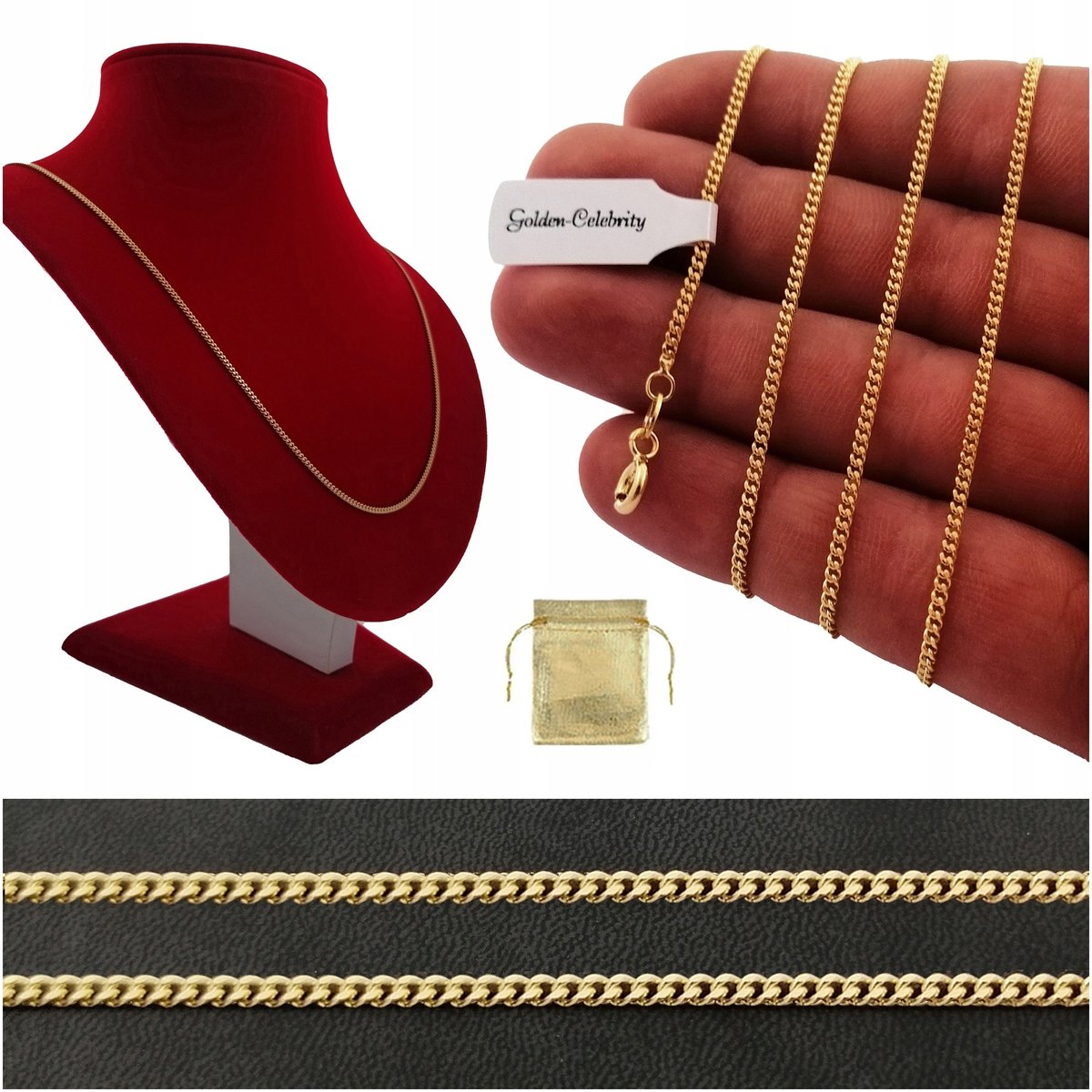 Złoty Łańcuszek Pancerka Delikatny Pr. 925 Unisex