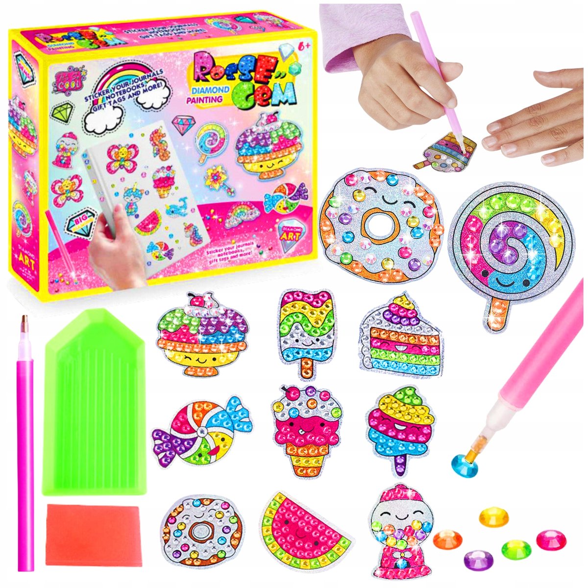 HAFT DIAMENTOWY MALOWANIE DIAMENTAMI MOZAIKA 5D DIY DLA DZIECI