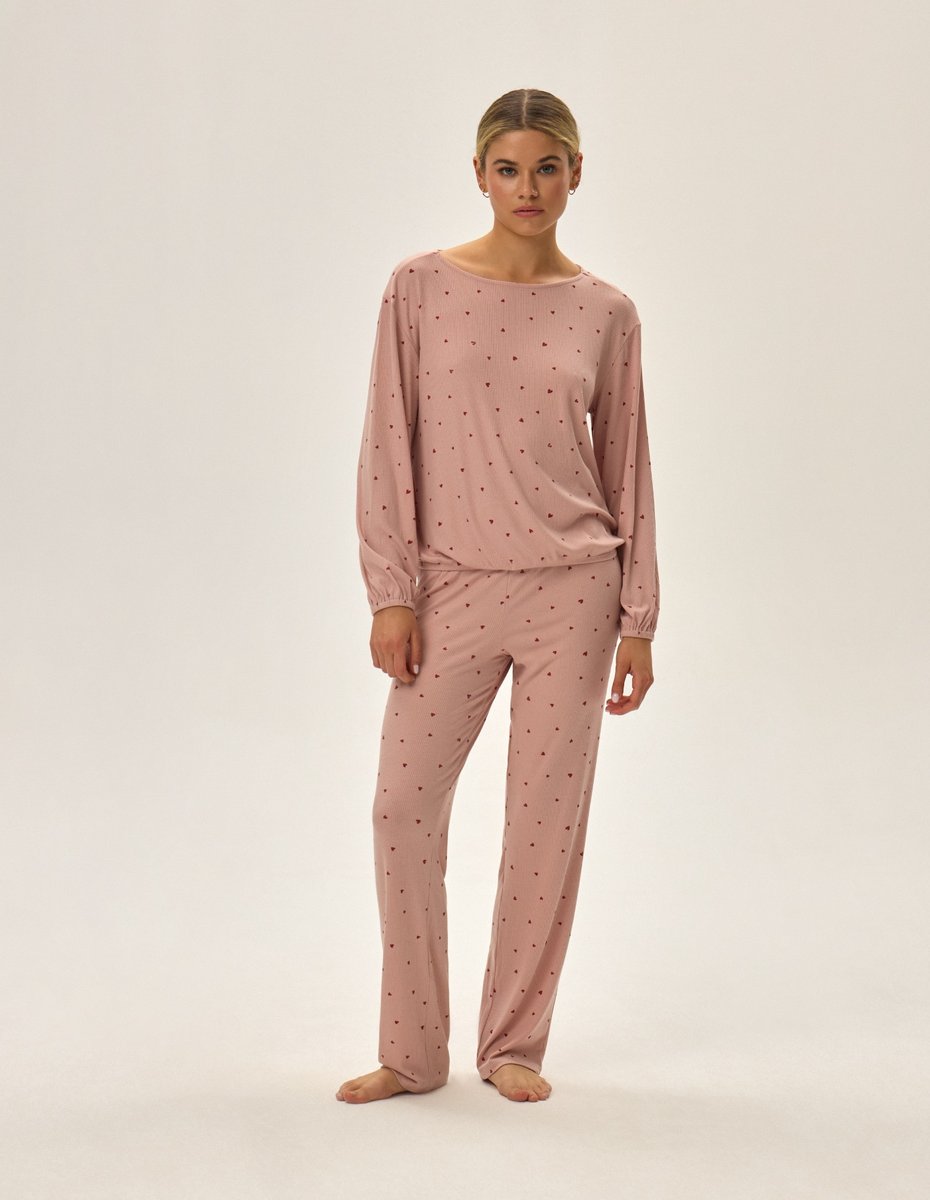 Komplet damski Janna - brudny róż L