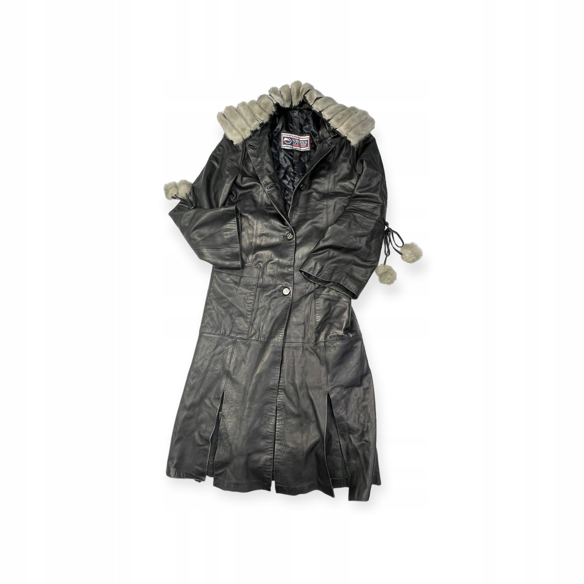 Płaszcz damski czarny Sibirya Leather S
