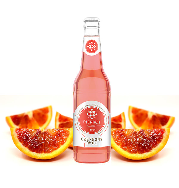 Pierrot napój gazowany cytrusowy czerwony owoc 330 ml