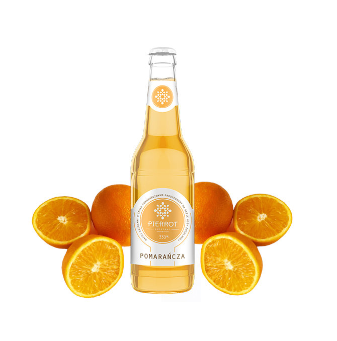 Pierrot napój gazowany o smaku pomarańczy 330 ml
