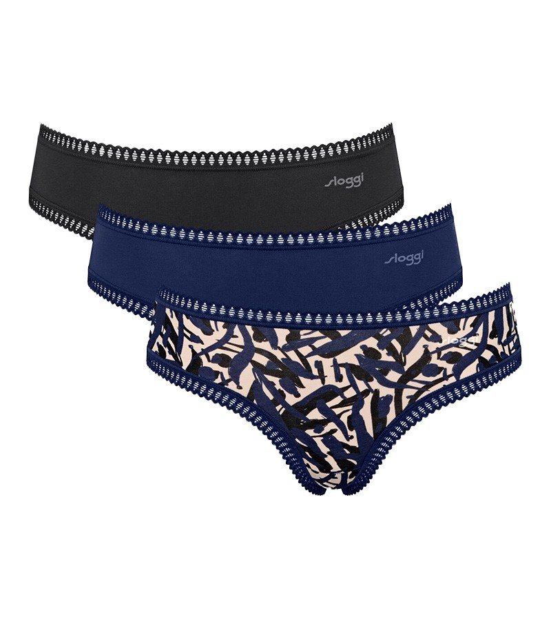 Sloggi trójpak majtki damskie hipster GO Crush Hipster C3P-S
