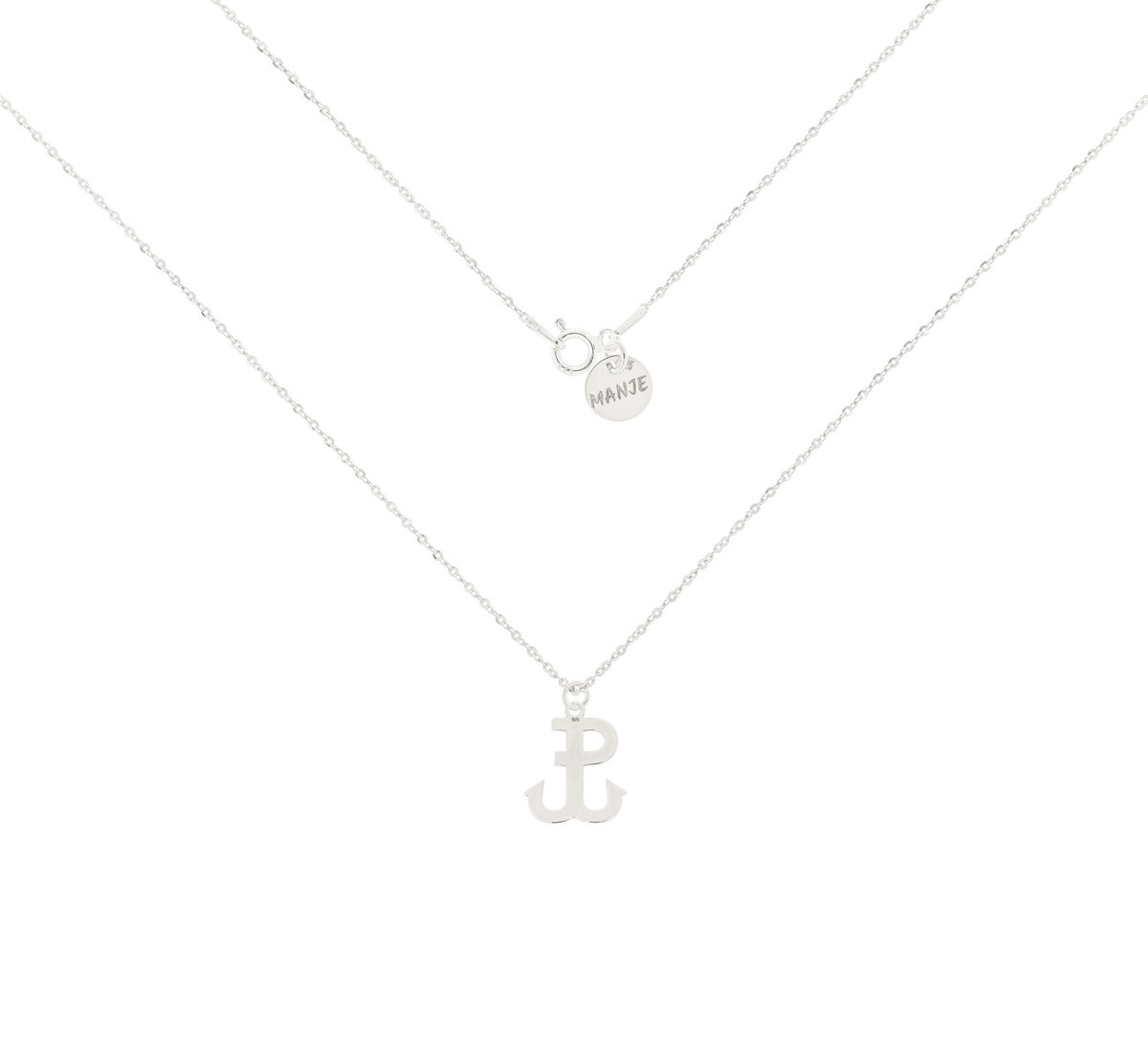 Srebrny naszyjnik ze znakiem Polska Walcząca 42 cm