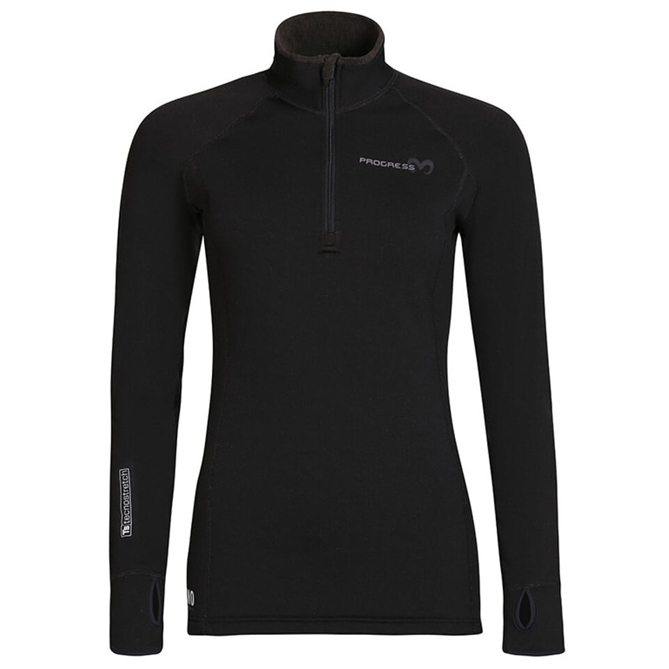 Bluza damska Progress Tispa Zip Merino Rozmiar: L / Kolor: czarny