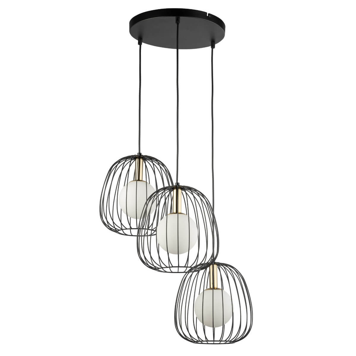 Wisząca lampa kaskadowa Bell 40729 Sigma druciak czarna złota