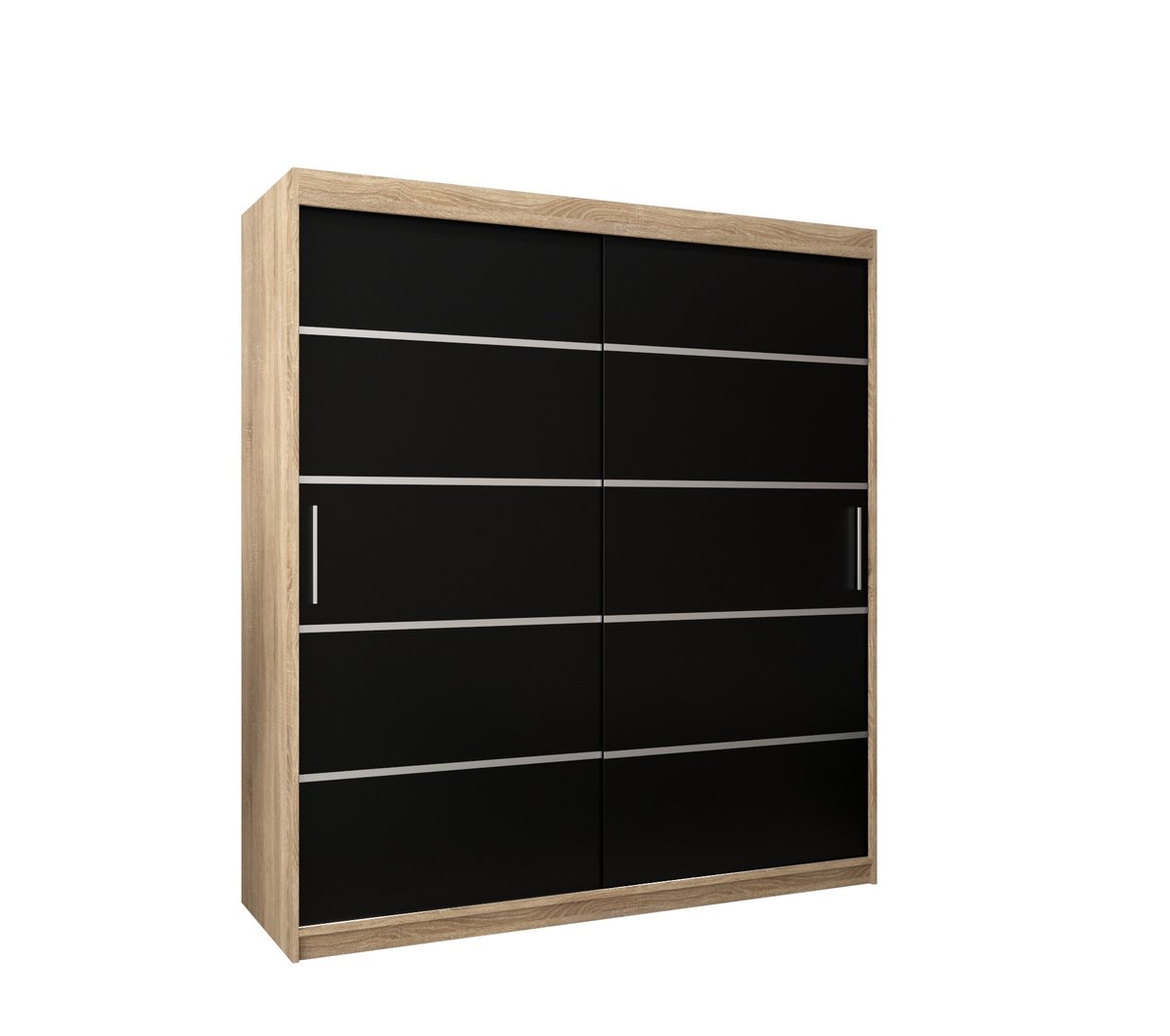 Szafa przesuwna Garderoba VERONA 1 180 gł. 62 sonoma/czarny