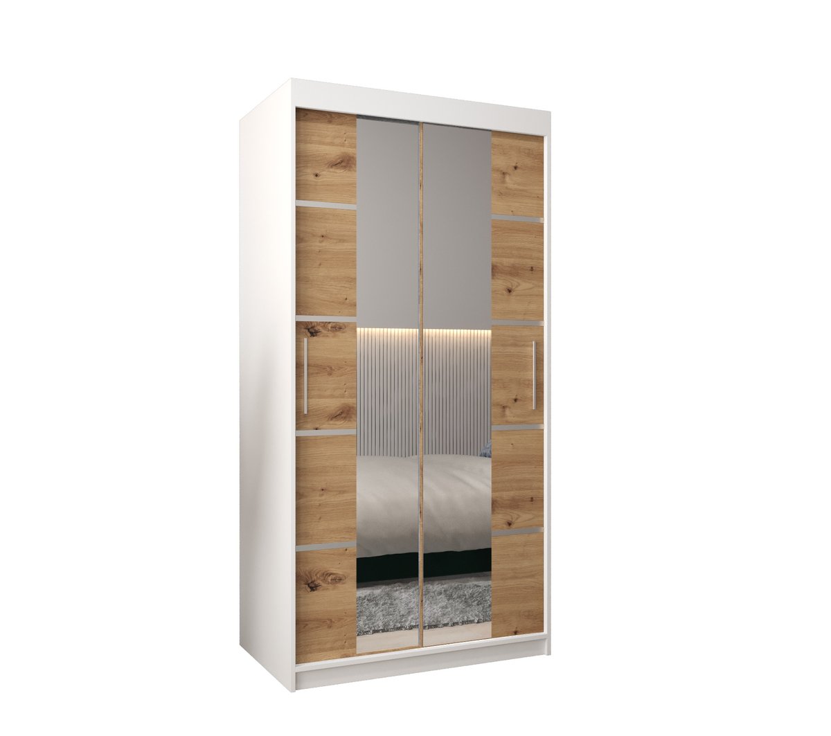 Szafa przesuwna Garderoba VERONA 4 100 gł. 62 biały/artisan