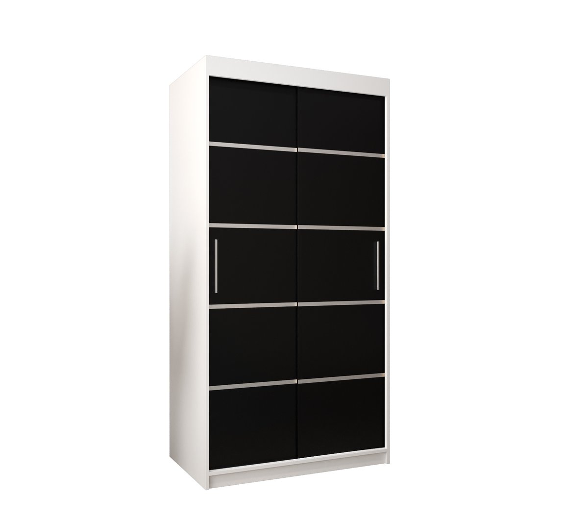 Szafa przesuwna Garderoba VERONA 1 100 gł. 62 biały/czarny
