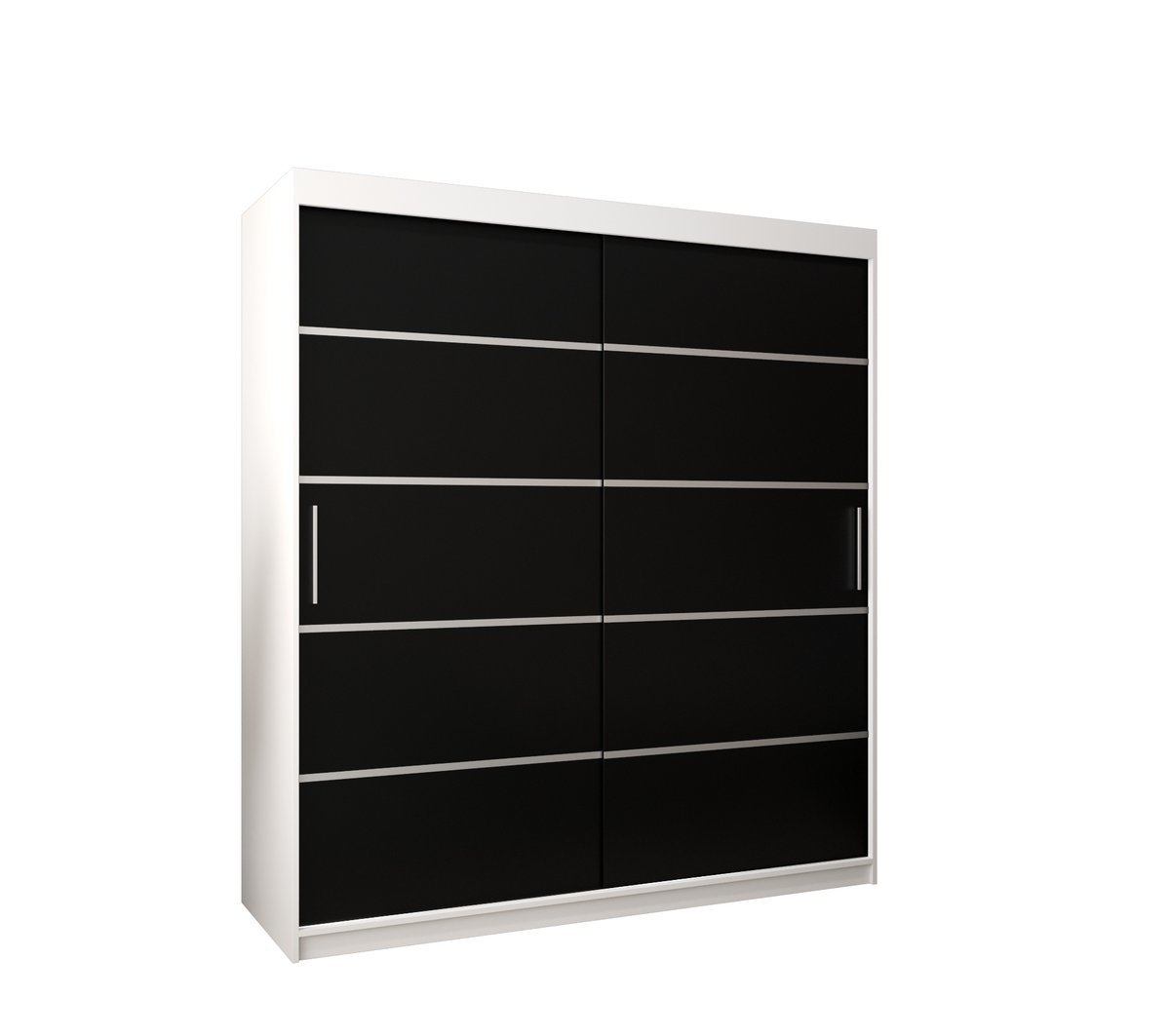 Szafa przesuwna Garderoba VERONA 1 180 gł. 62 biały/czarny