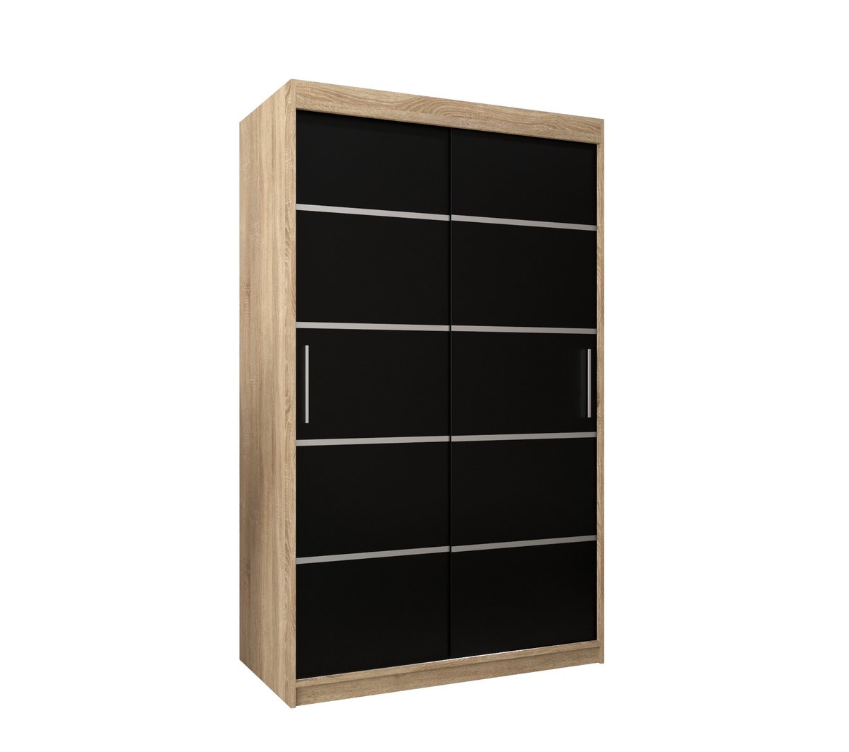 Szafa przesuwna Garderoba VERONA 1 120 gł. 62 sonoma/czarny