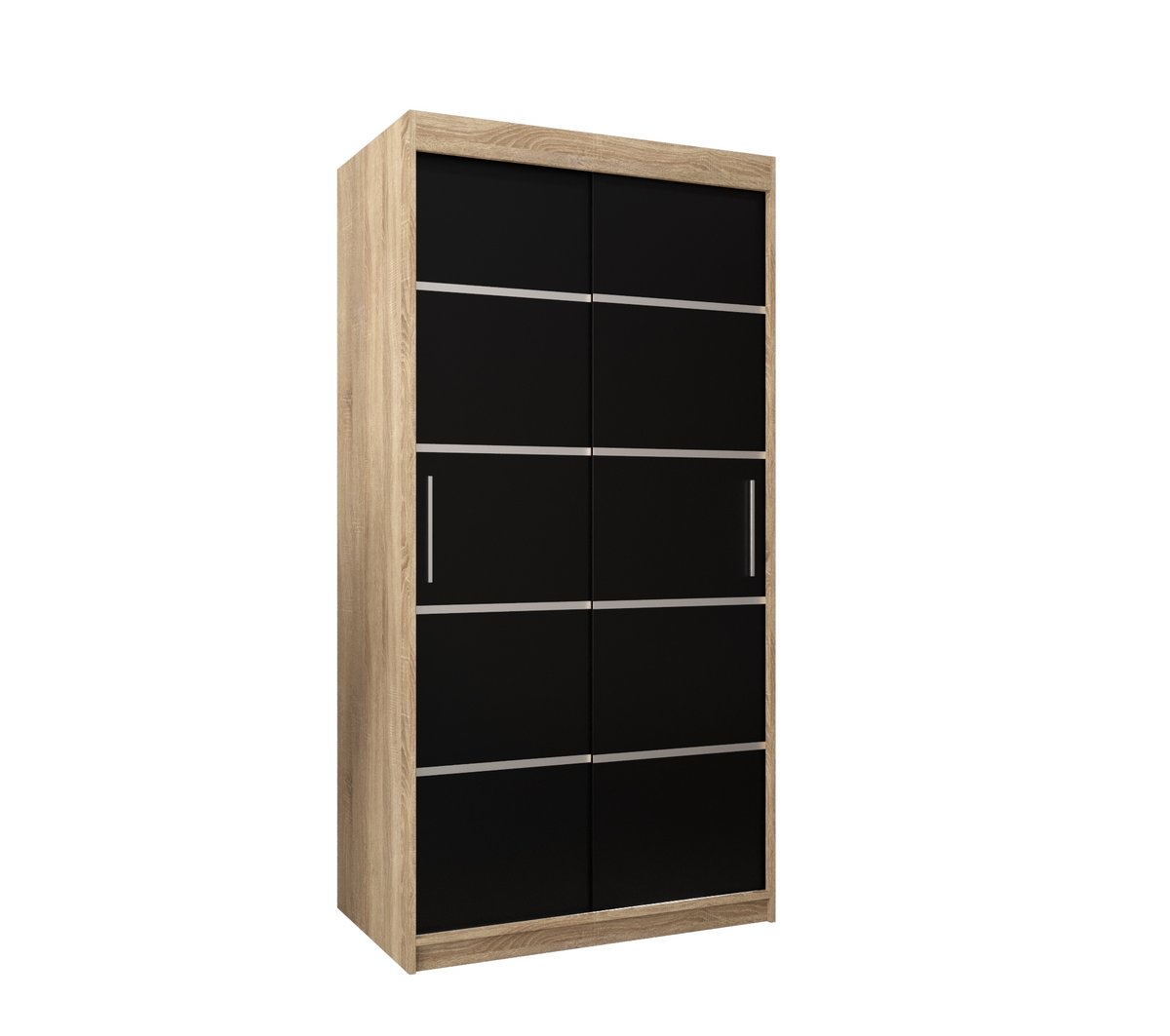 Szafa przesuwna Garderoba VERONA 1 100 gł. 62 sonoma/czarny