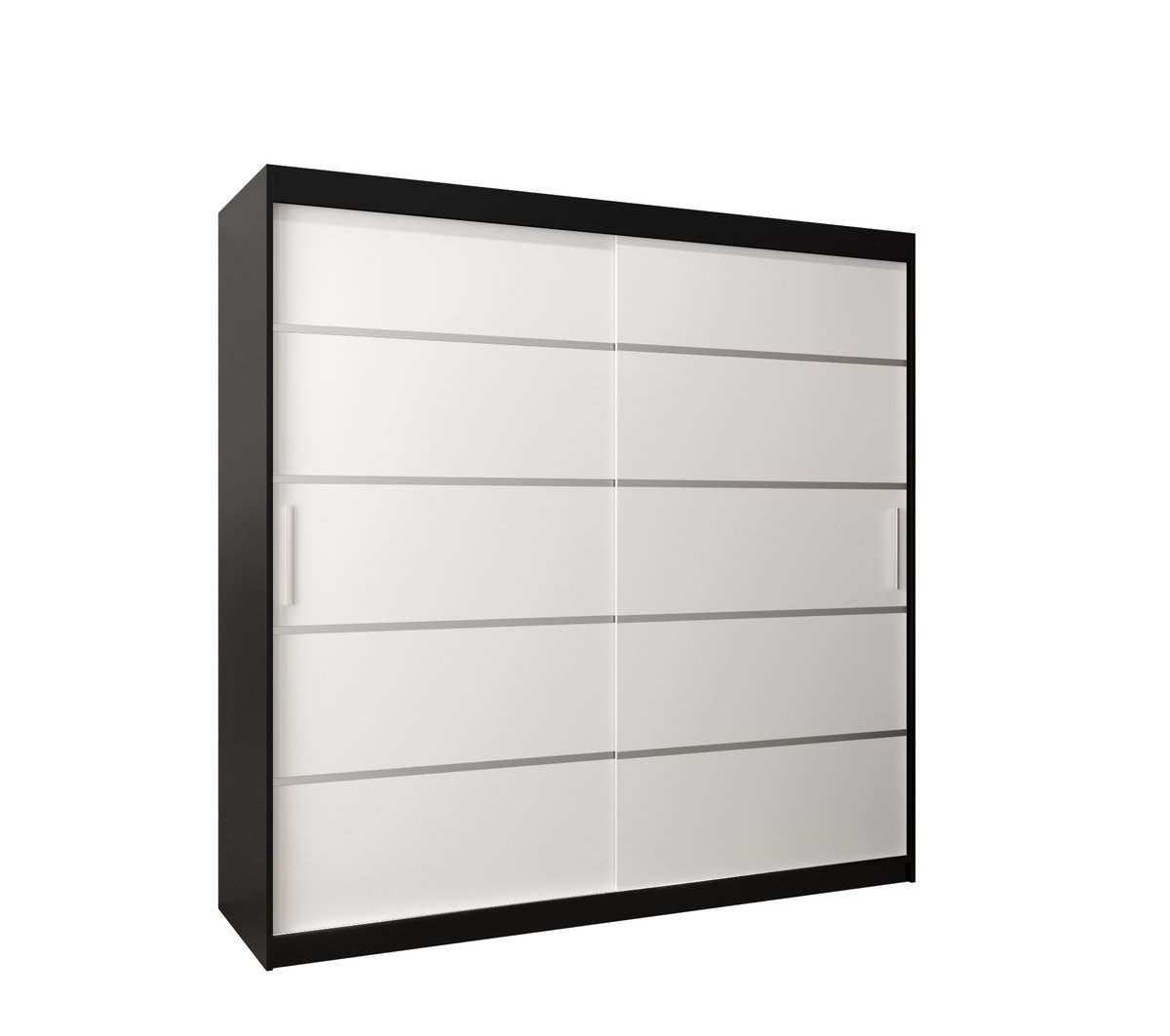 Szafa przesuwna Garderoba VERONA 1 200 gł. 62 czarny/biały