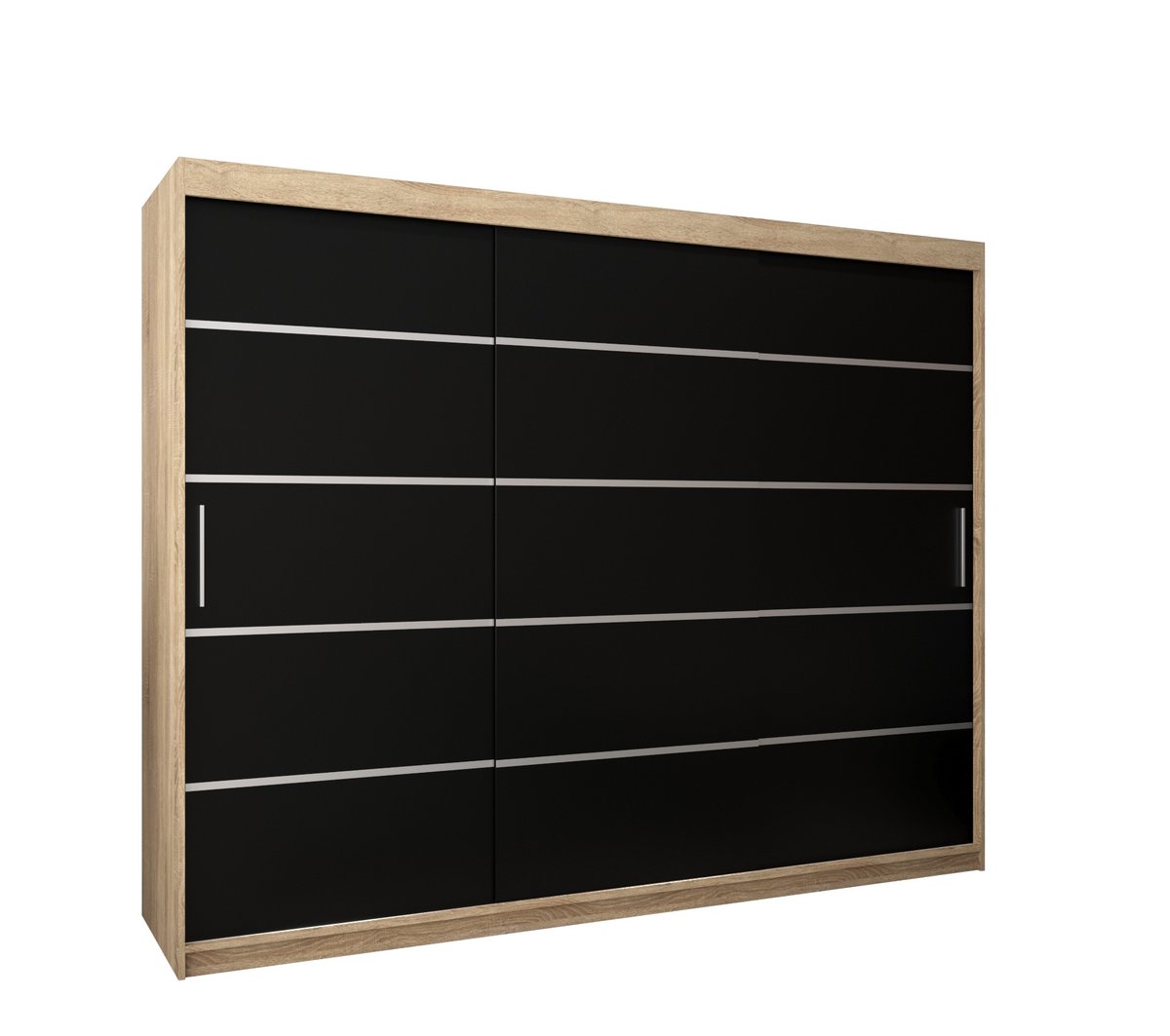 Szafa przesuwna Garderoba VERONA 1 250 gł. 62 sonoma/czarny