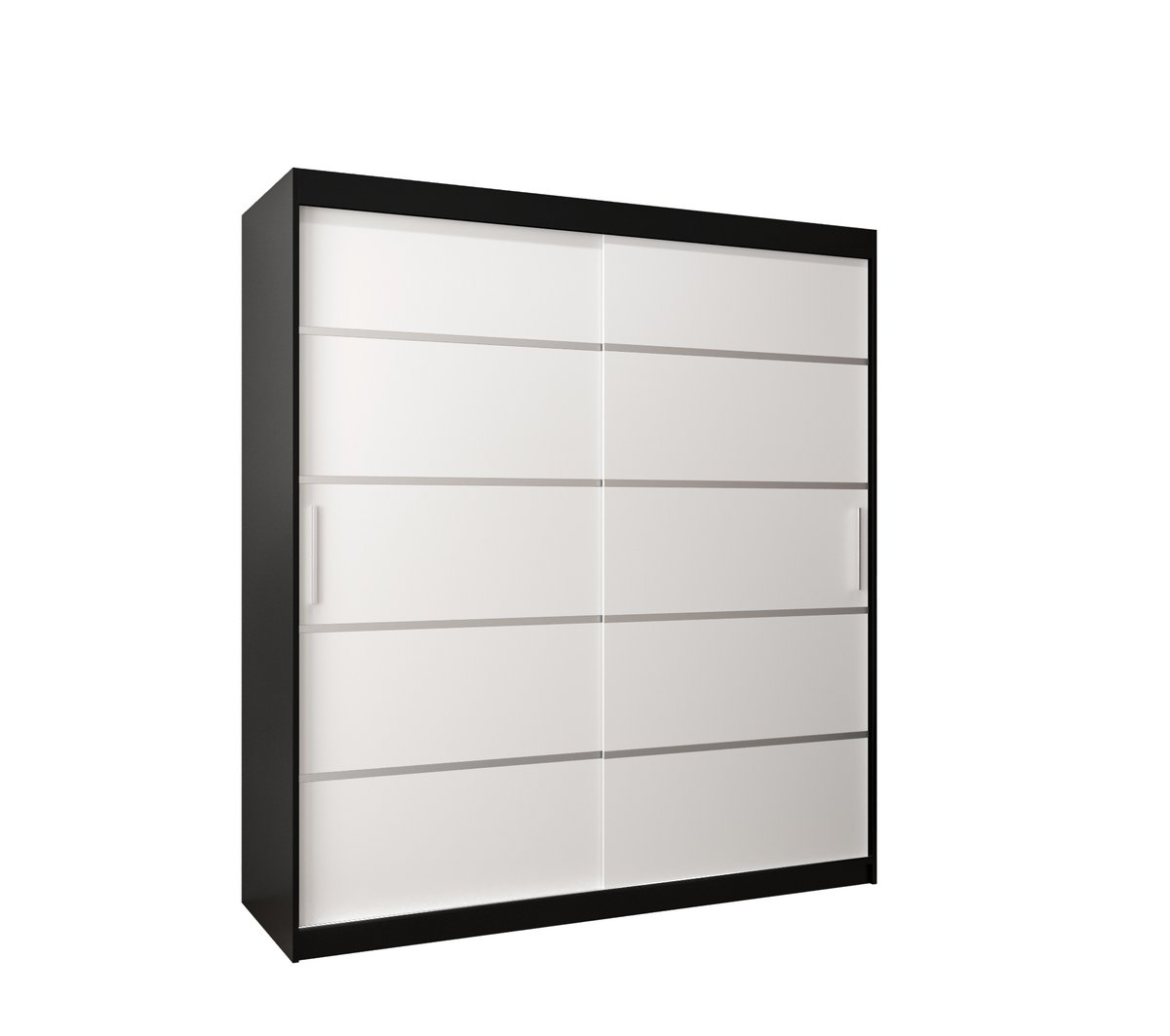 Szafa przesuwna Garderoba VERONA 1 180 gł. 62 czarny/biały