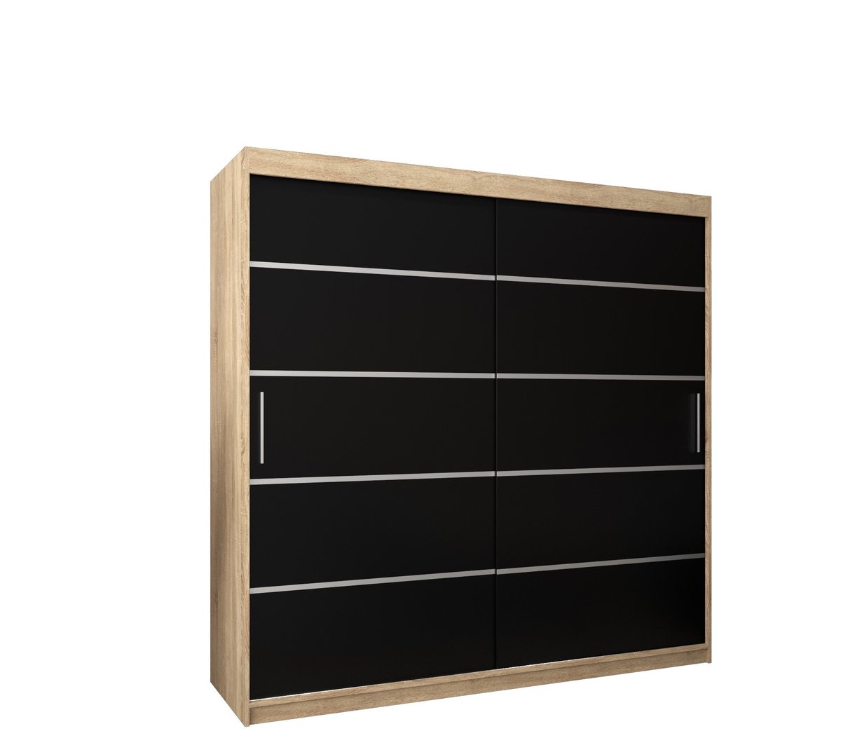 Szafa przesuwna Garderoba VERONA 1 200 gł. 62 sonoma/czarny