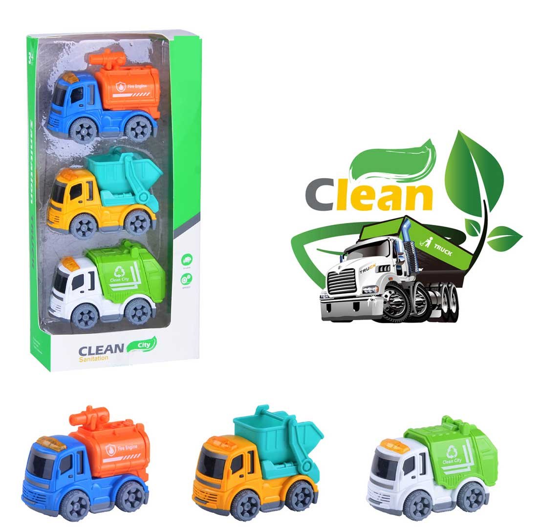 KOLOROWY ZESTAW POJAZDÓW MIEJSKICH 3ELE