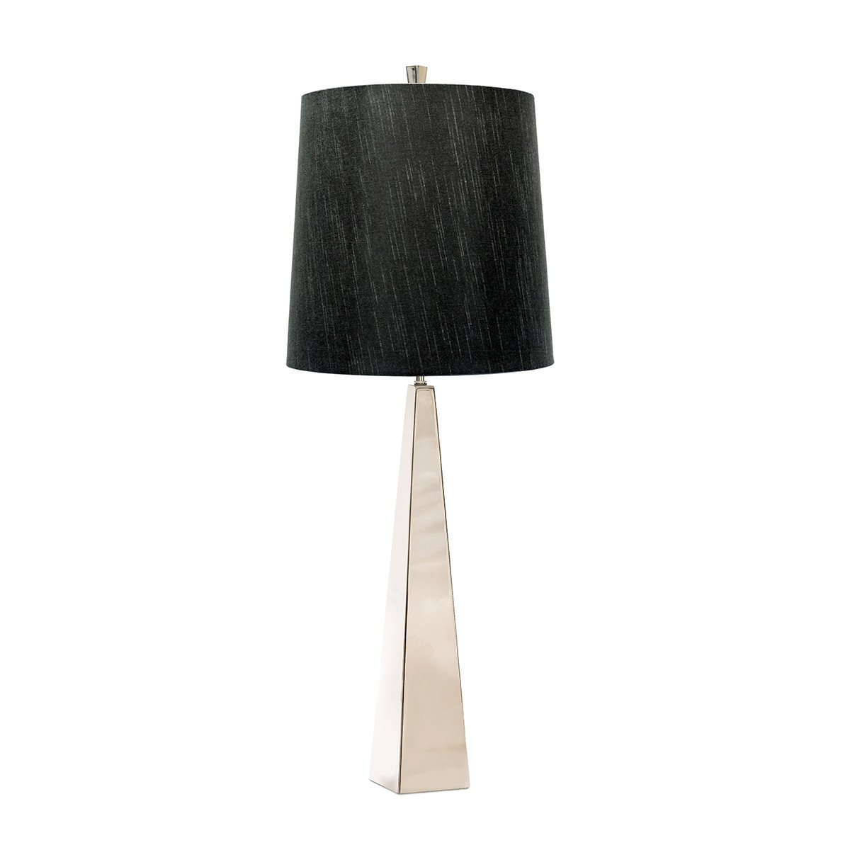 Lampa stołowa chrom z czarnym abażurem 80 cm Ascent E27 60W Elstead