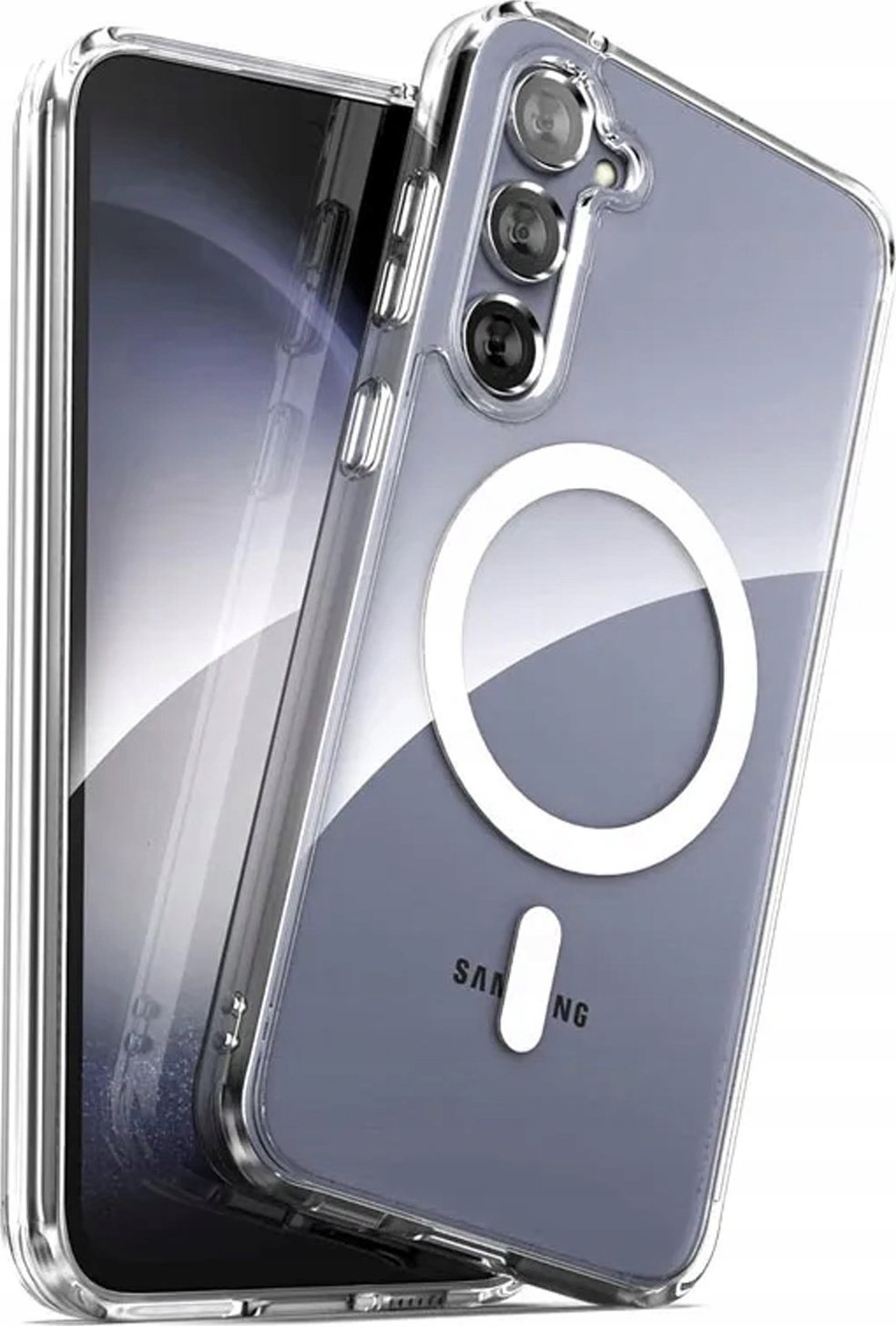Hello Case Etui Magsafe Do Samsung Galaxy S24 (Przezroczyste, Wzmacniane) Szkło 9h