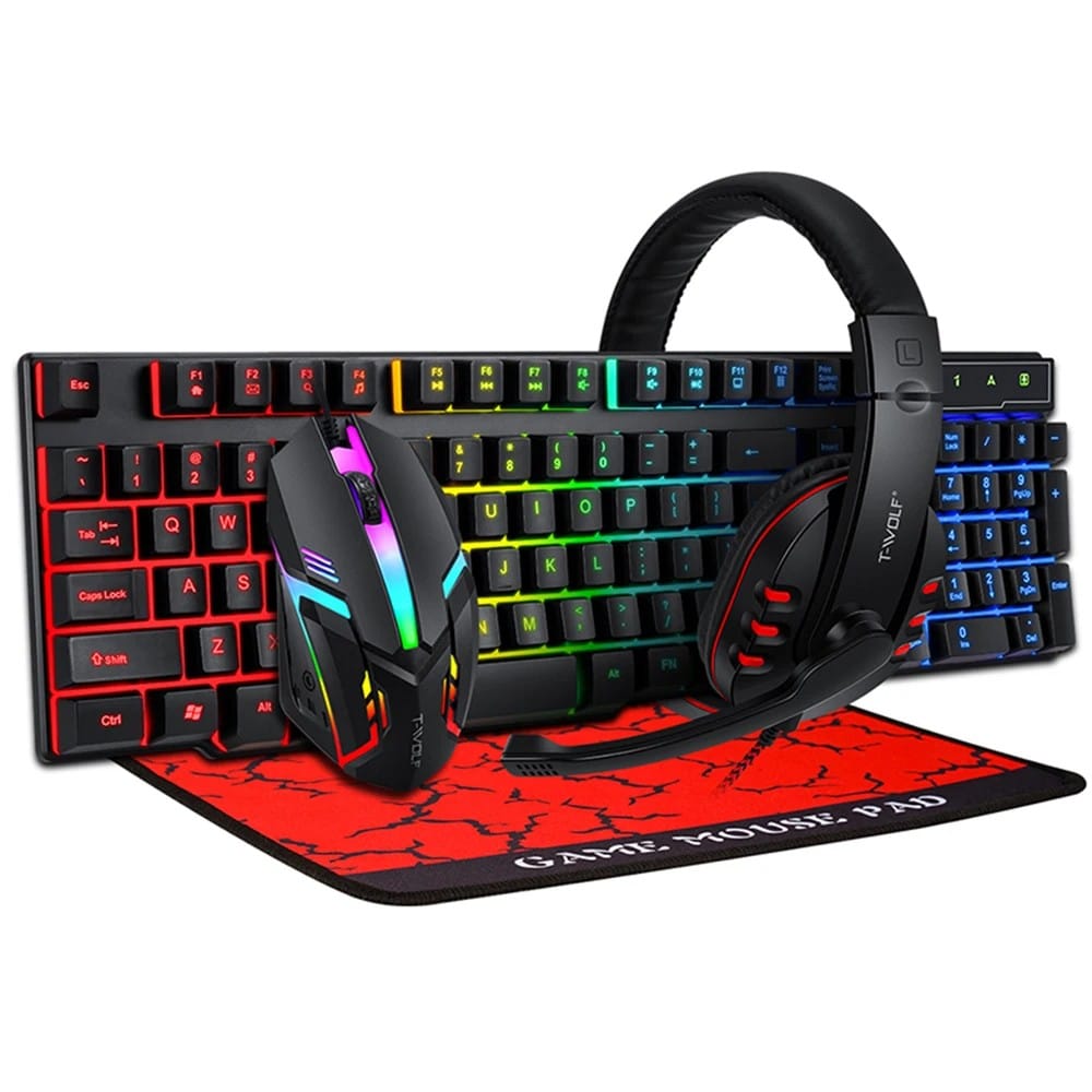 EXTRALINK GAMING SET TF800 4IN1 LED KEYBOARD+MOUSE+PAD+HEADSET