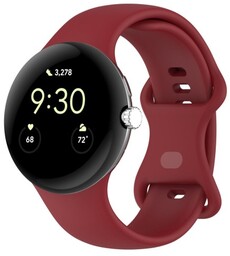 Bizon Silikonowy pasek Strap Watch Silicone do Google Pixel Watch 3 (45mm), karminowy