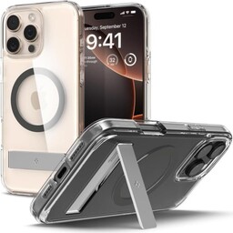 Spigen Etui Ultra Hybrid S Mag do MagSafe do iPhone 16 Pro Max, przezroczysto-szare