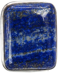 Lapis Lazuli Przepiękny Duży Pierścionek Srebro R10-25 Certyfikat Unikat