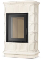 Piec kominek piecyk koza kaflowy ceramiczny obudowa kominkowa BLANKA BOGNA cream