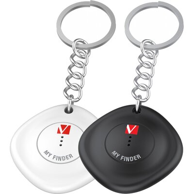 Verbatim My Finder zestaw 2 trackerów Bluetooth do plecaka, walizki, portfela, kluczy i innych przedmiotów, kompatybilny z Apple 