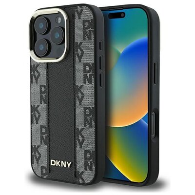 Etui DKNY Checkered Pattern MagSafe do Apple iPhone 16 Pro Czarny | Bezpłatny transport