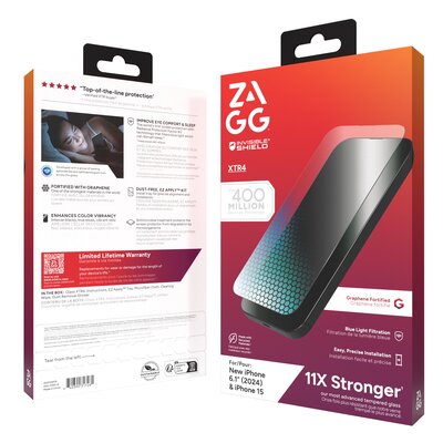 Szkło hartowane ZAGG InvisibleShield Glass XTR4 do Apple iPhone 16 | Bezpłatny transport