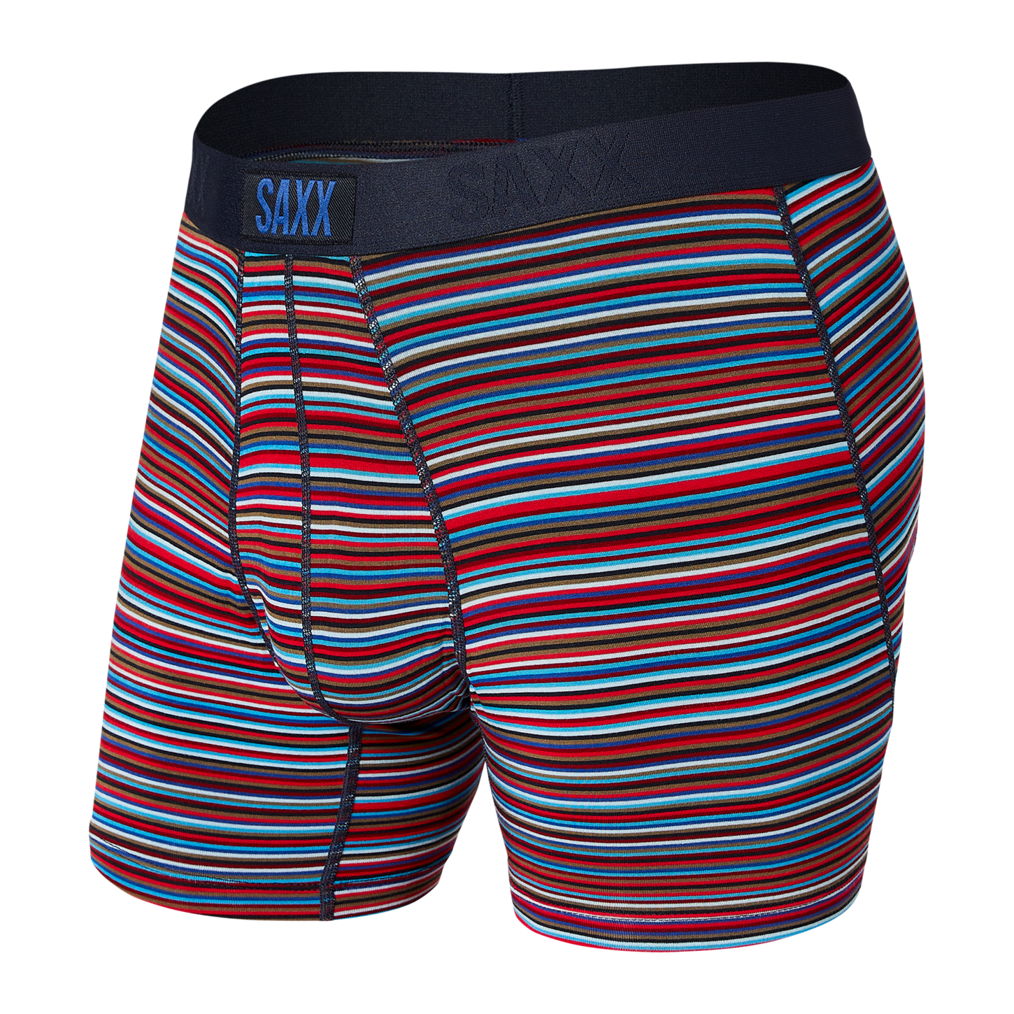 Bokserki męskie szybkoschnące SAXX VIBE  Boxer Brief paski - wielokolorowe