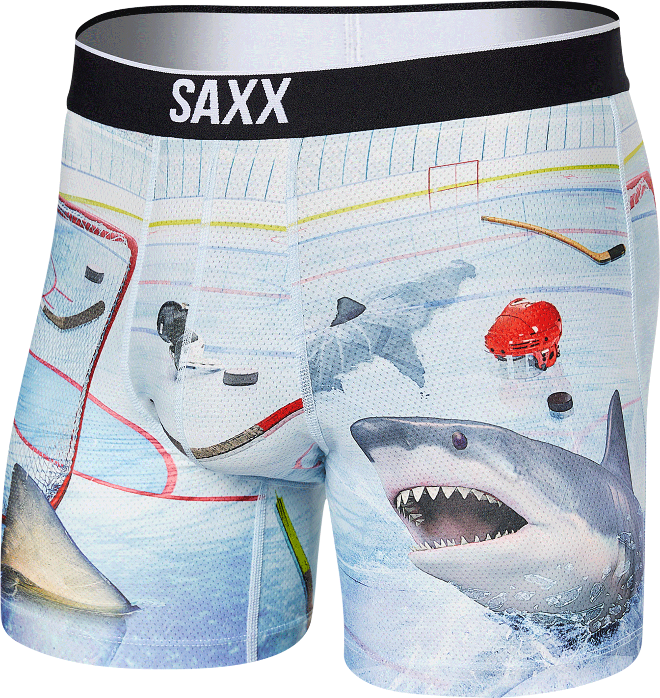 Bokserki męskie sportowe SAXX VOLT Boxer Brief - Hokej - błękitny