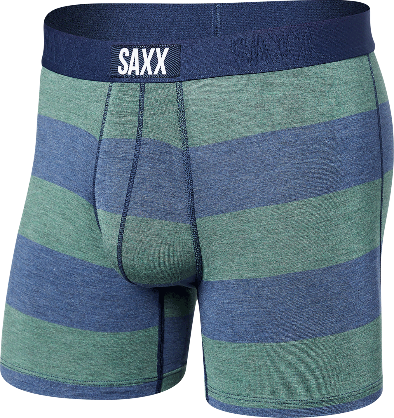 Bokserki męskie szybkoschnące SAXX VIBE Boxer Brief  w pasy - granatowe